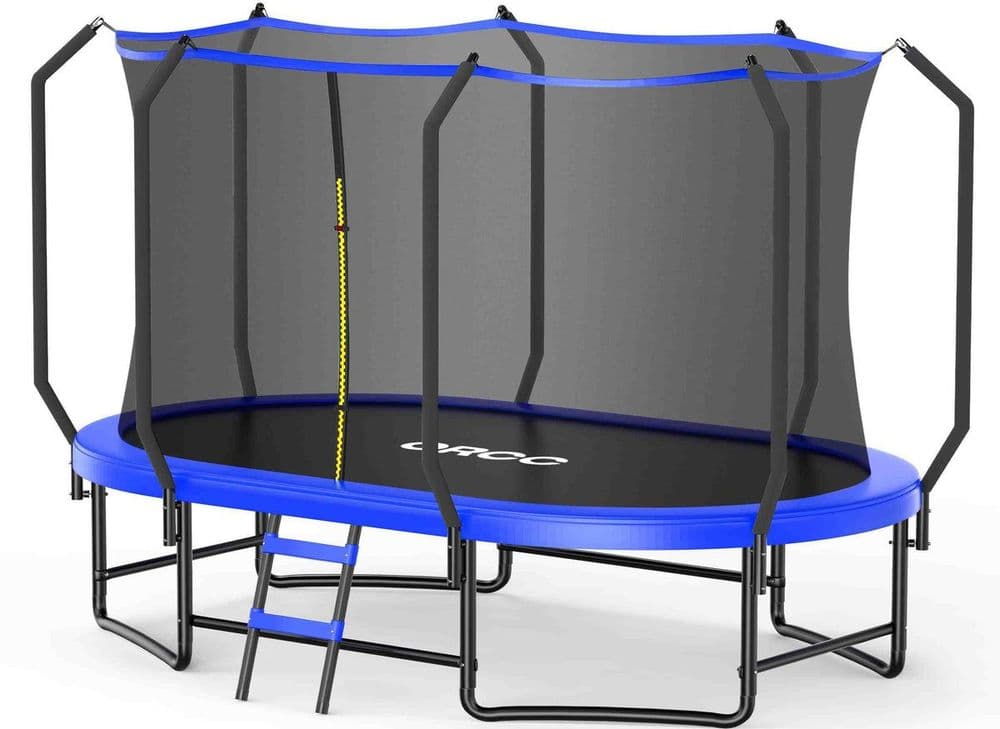 Zupapa ORCC oval outdoor trampoline with safety net enclosure