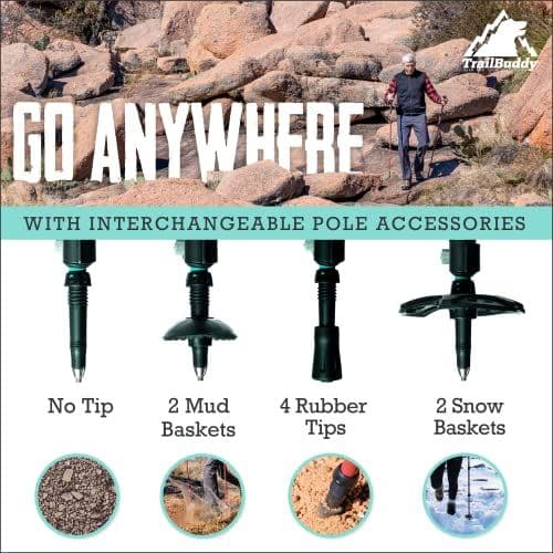 TrailBuddy 7075 Aluminum Trekking Poles