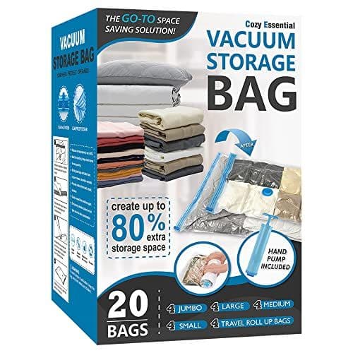 Cozy Essential Vacuum Storage Bags (20-Pack)