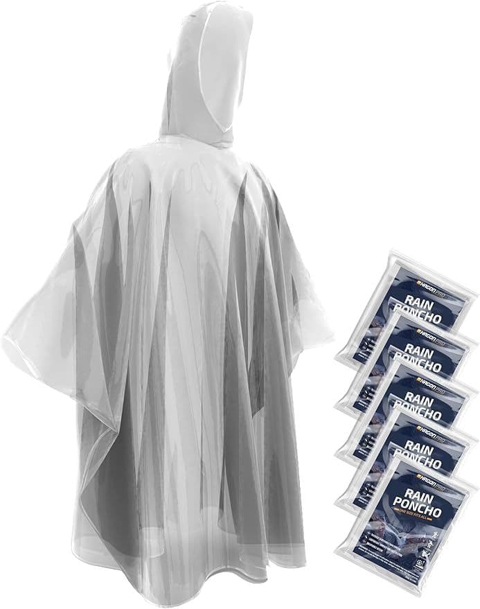 Hagon PRO Disposable Rain Ponchos (5 Pack)
