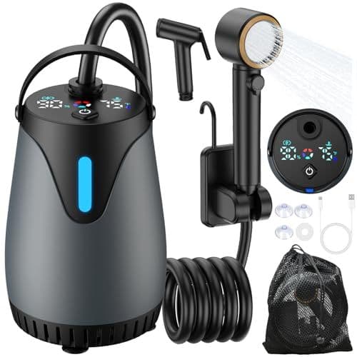 Portable Camp Shower (8000mAh Rechargeable Pump)