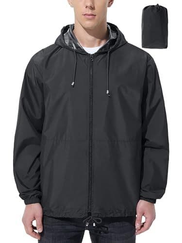 UIQUR Men's Waterproof Rain Jacket & Windbreaker