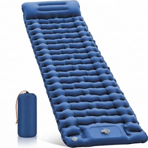 Ultralight Sleeping Pad with Built-in Foot Pump & Pillow